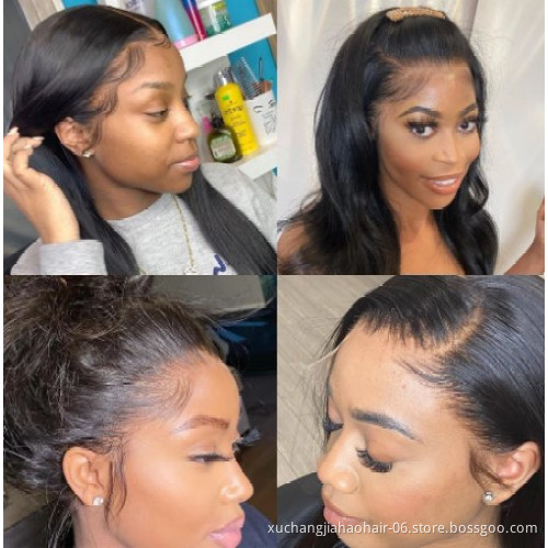 wholesale 4*4 body wave 100% virgin 360 straight brazilian hair frontal hd wig full lace front cuticle aligned human hair wigs